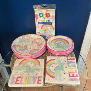 New 321 Party Pastel Unicorn Supplies